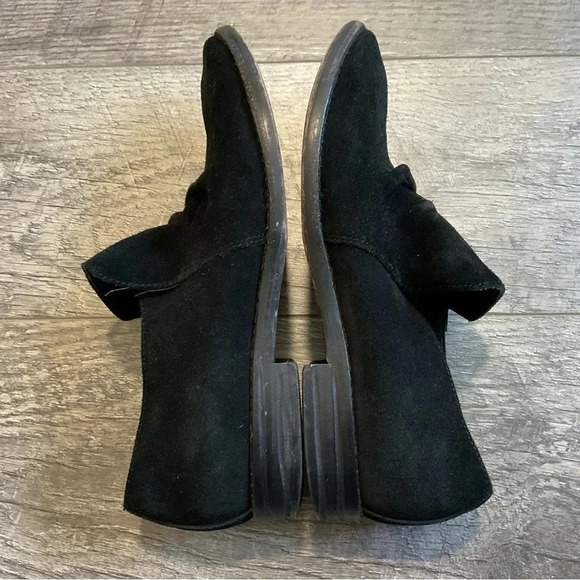 Eileen Fisher Black Suede Vero Cuoio Slip On‎ Loafer Size 6 1/2 - Picture 6 of 11
